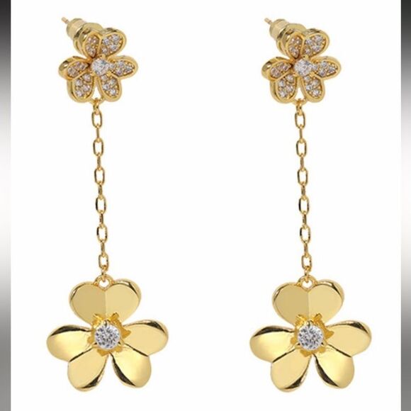 Flower earrings N499 - Picture 1 of 4